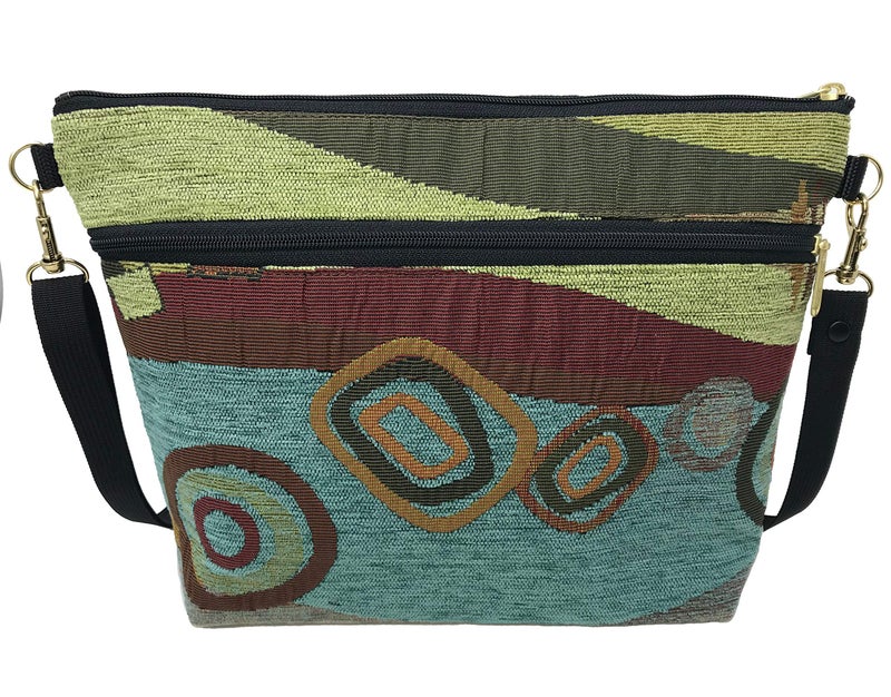 Danny K. Women's Tapestry Bag Shoulder Handbag, Large Zipper Purse Handmade in the USA (Wild Mango) - Image 3